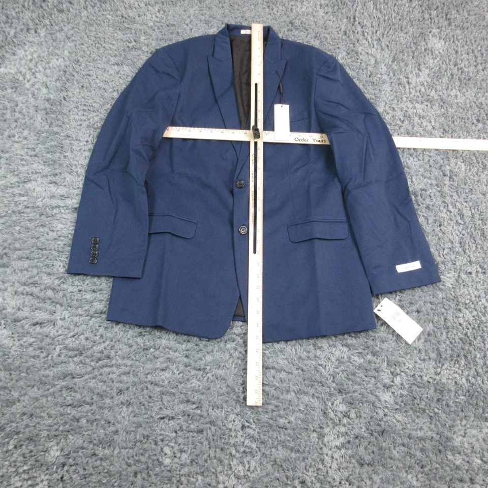 Calça Jaqueta Slim Fit Calvin Klein Masculina 20 Azul Husky 2 Peças 33x30,5 Nova Com Etiqueta - Imagem 2 de 4