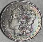 1896 $1 Morgan Silver Dollar Bu condition with Nice Rainbow Toning