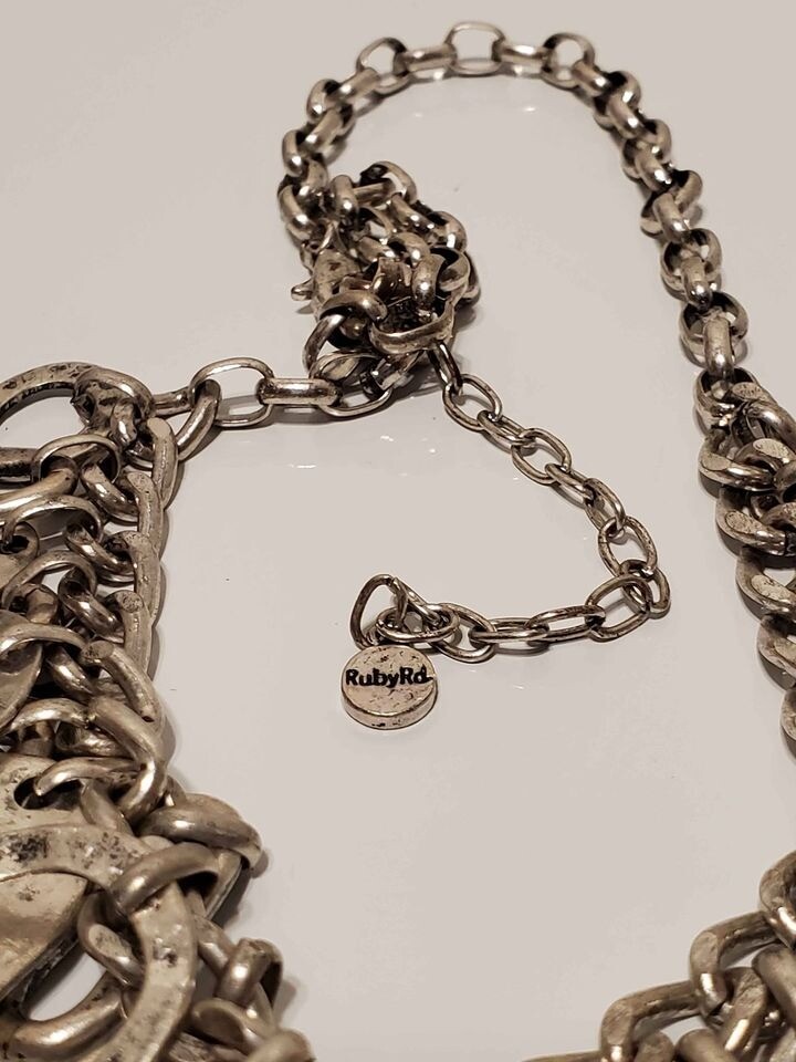 Ruby Rd. Silver hammered design multiple shape da… - image 7