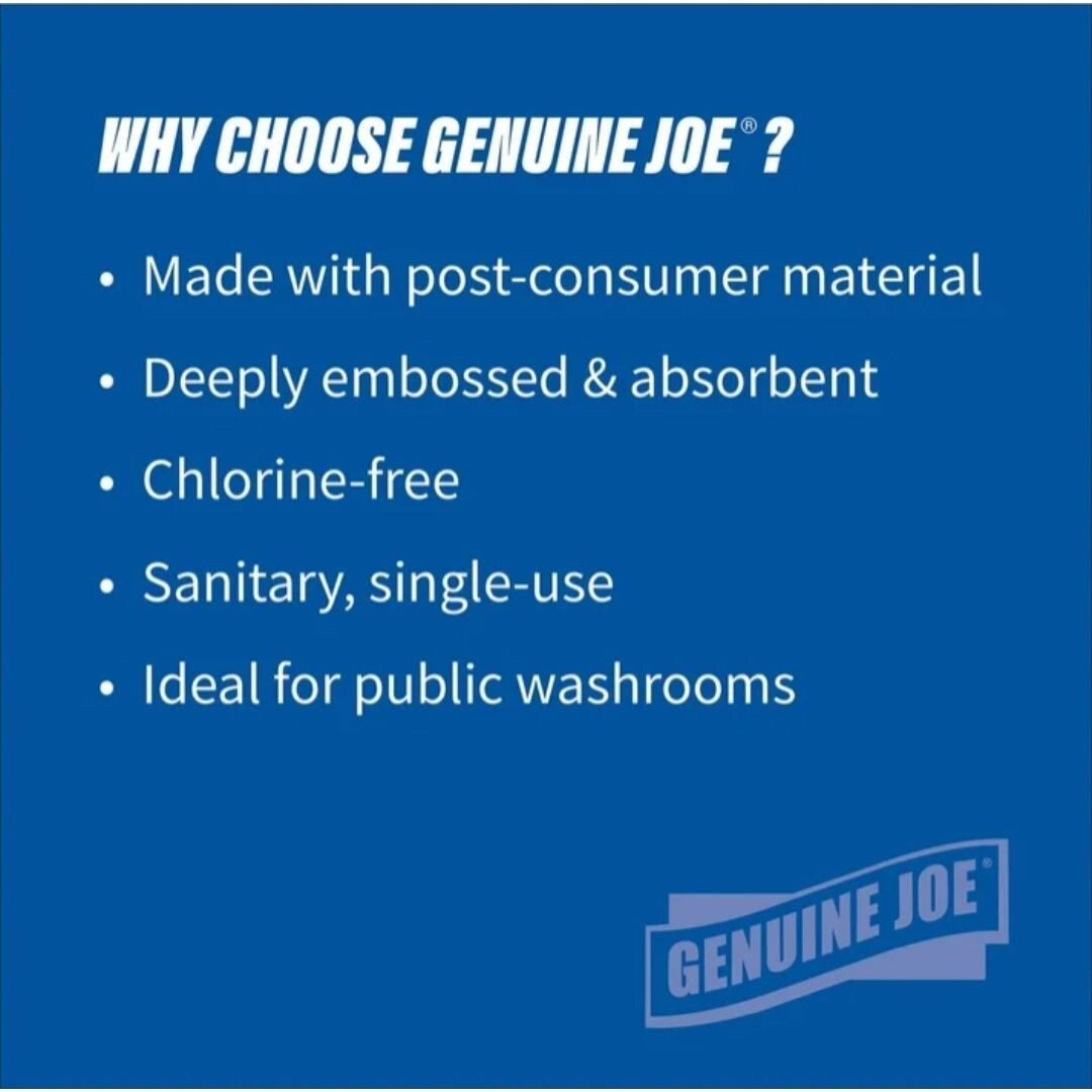 Genuine Joe GJO21100 Multifold Towels, 250 Sheets per Pack, 16 Pack