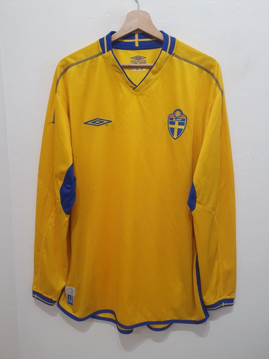 SWEDEN SVERIGE 2002 2004 SIZE XL UMBRO JERSEY longSLEEVE