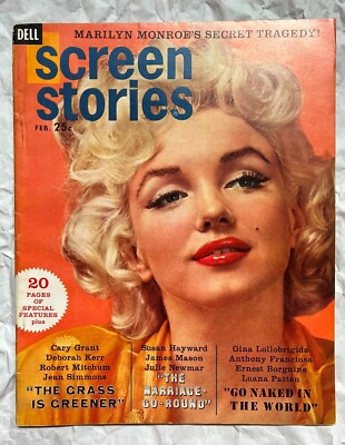 Screen Stories Marilyn Monroe cover February 1961 midgrade complete Dell