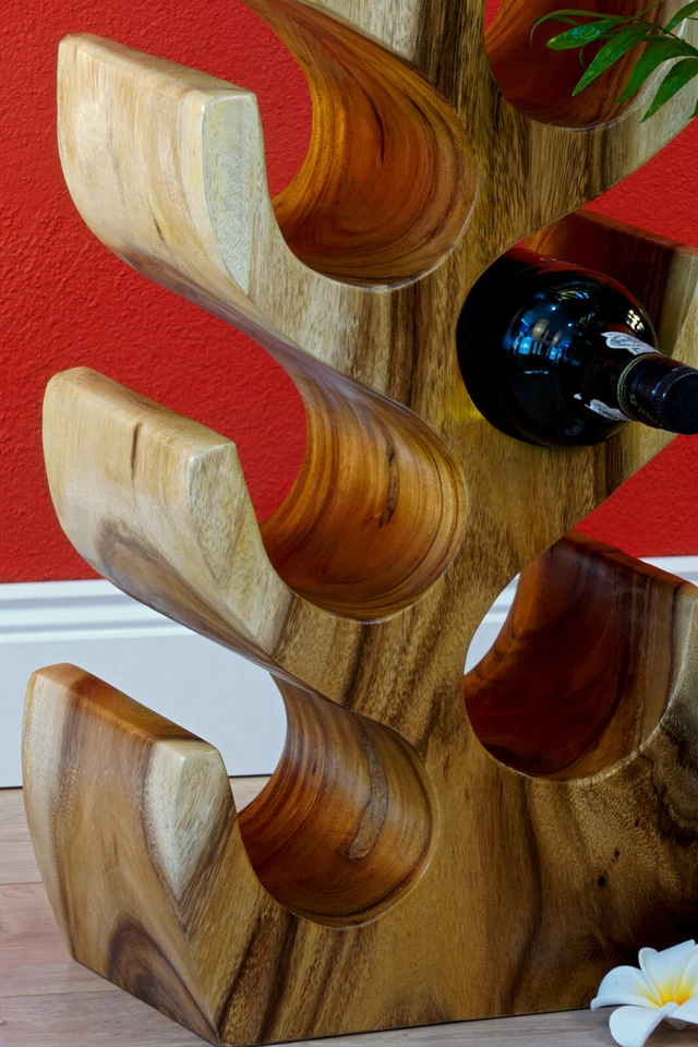Weinregal Holz Flaschenhalter Flaschenständer Bar Wein Flaschen Regal Ständer - Bild 3 von 4