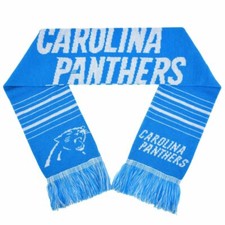 Forever Collectibles NFL Carolina Panthers Acrylic Large Logo Scarf, Blue