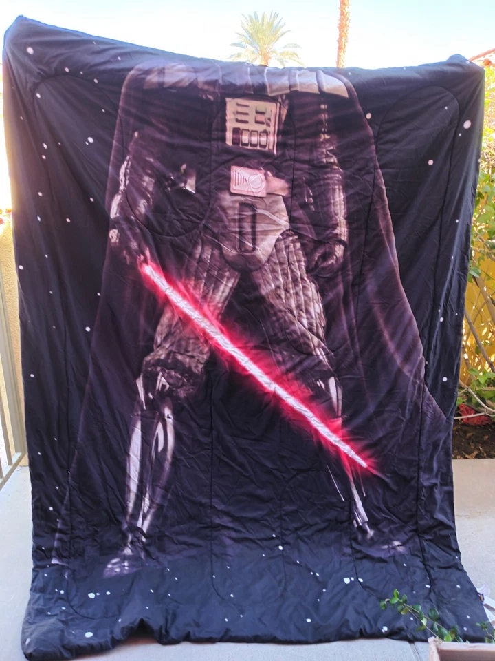 Edredón de cama vintage Star Wars Darth Vader negro 64" X 86" Foto 4 de 4