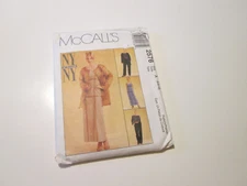 McCall’s Pattern #2576 Misses Jacket Dress Top Pants Size 6-10 UNCUT 2000 NY Col