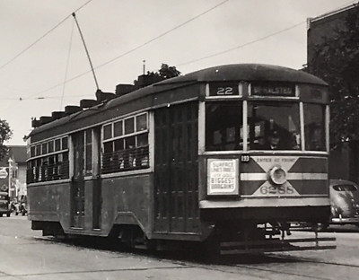 Chicago Surface Lines CSL #6288 Trolley Car Train Photo Englewood IL 1940