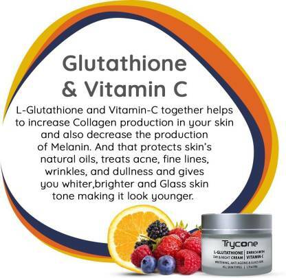 Trycone L- Glutathione Cream for Skin Whitening 50 gm+ FREE DELVIERY
