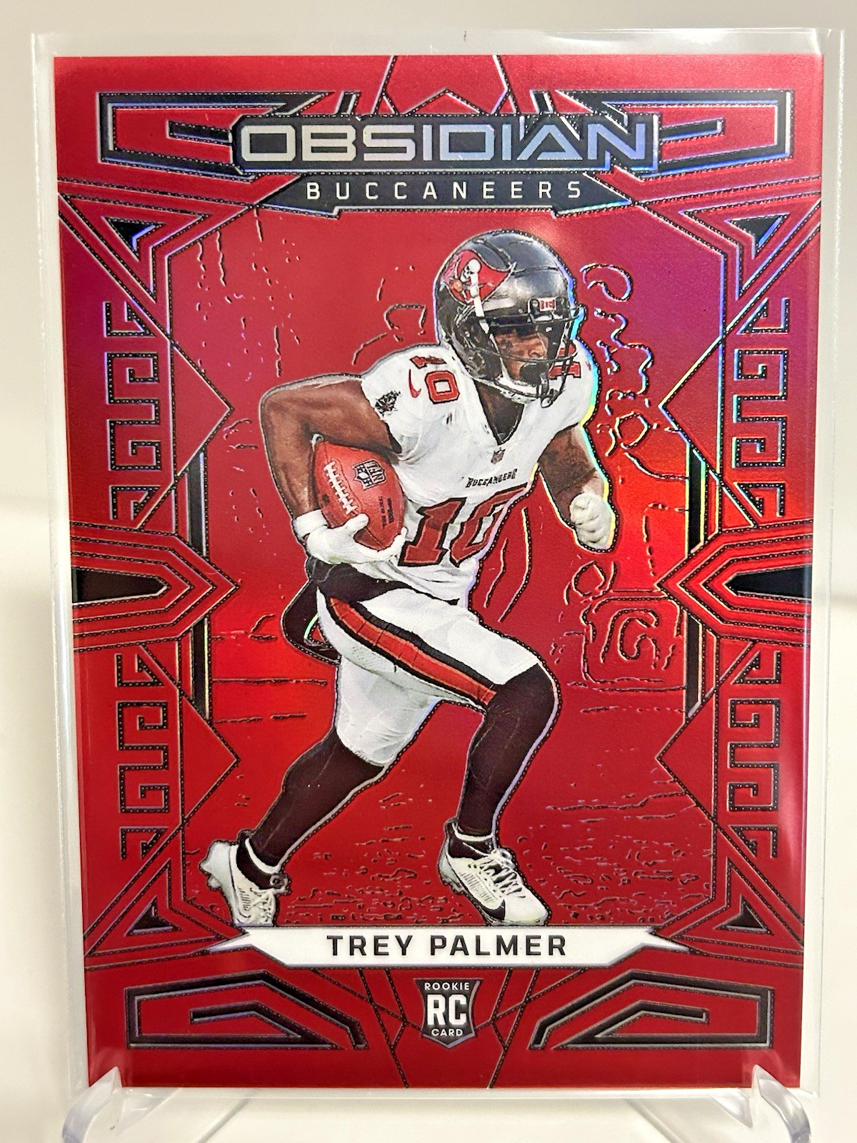 Trey Palmer RC 2023 Panini Obsidian Red Flood Holo #194 Buccaneers /90