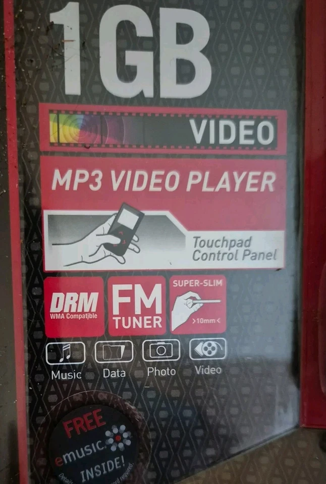 Coby 1GB MP4 Audio Video Player Touchpad UP to 500 Songs Black - Image 2 of 4