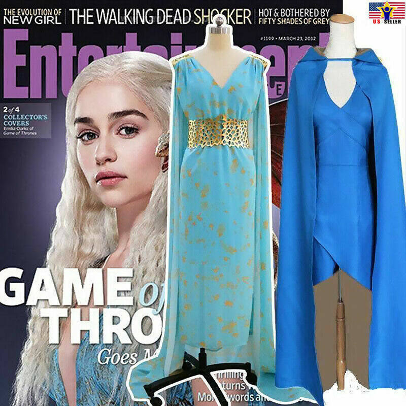 Parrucca Cosplay Game Of Thrones Drago Madre Daenerys Targaryen Parrucca Bionda Ondulata Lunga Oro Parrucca Per Costume Da Festa Di Halloween - Foto 6