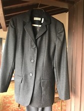 Charcoal grey 100 Wool pant suit, size 4