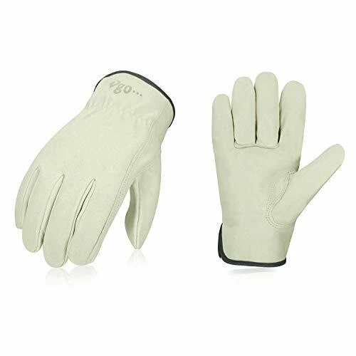 Pigskin Leather Work Gloves, Large