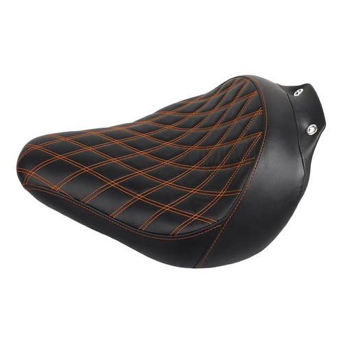 Front Driver Rider Solo Seat Orange Line Fit For Harley Fat Boy EFI FLSTFI FLSTF - Picture 13 of 14