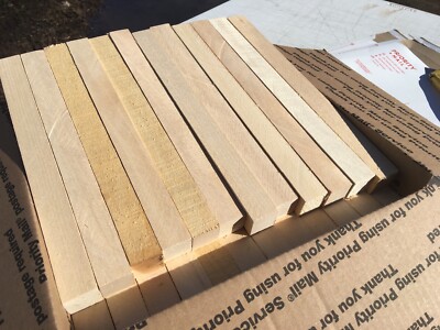 (14) 1  X 1  X 11 3/4  Solid Basswood Carving Turning Wood Blocks