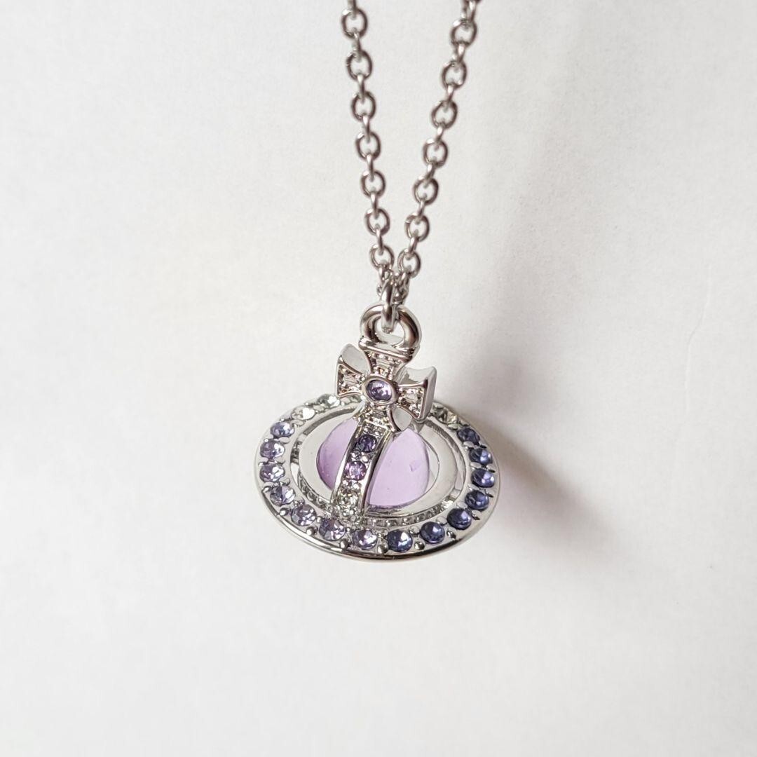 Vivienne Westwood CLARETTA orb necklace purple Mint | eBay