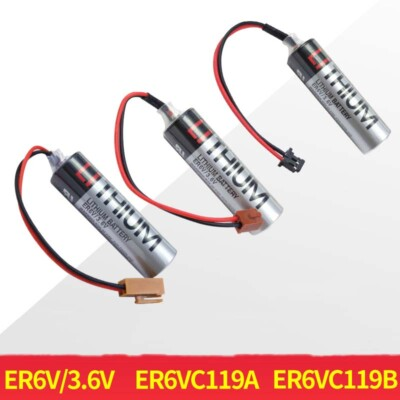 #ad 2 10Pcs TOSHIBA ER6V 3.6V ER6VC119B ER6VC119A 3.6V PLC Battery with Plug $89.99