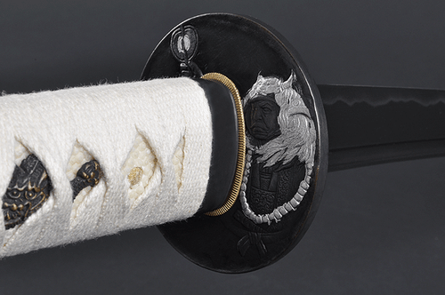 1045 Carbon Steel Katana | Fūrin Kazan Tsuba | Clay-Tempered Samurai Sword - Picture 10 of 20