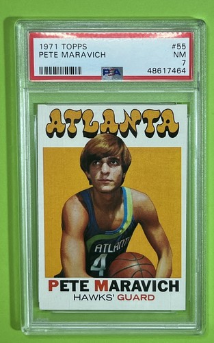 1971-72 Topps Pete Maravich #55 PSA 7 HOF Centered - Rare! - 第 1/2 張圖片
