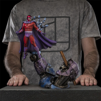 Iron Studios 1/10 CCXP Magneto vs Sentinel MARCAS83323-10 Statue