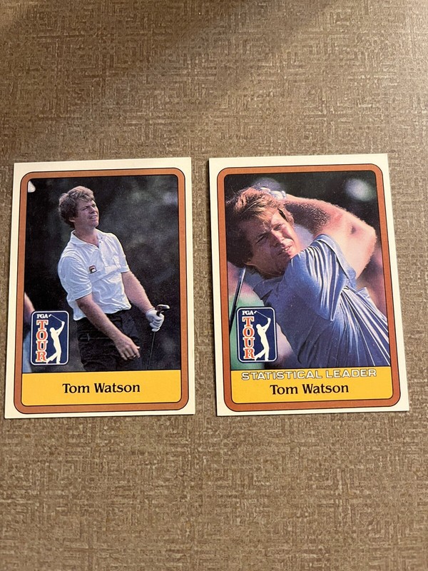 1981 PGA cards lot of Two Tom Watson cards.  Excellent condition.  