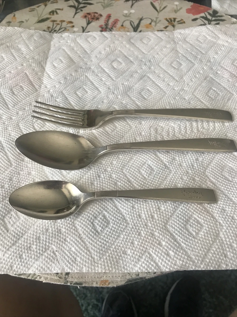 Vintage Antique Hotel Silverware Plated Holiday Inn 2 Spoons 1 Fork