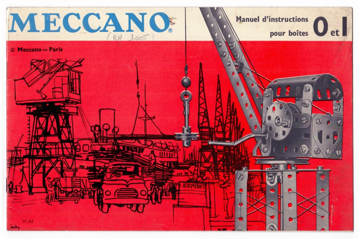 Ancien Moteur à Ressort Meccano N°1 Rouge Avec Boîte Et Clé - Parfait état