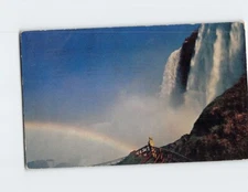 Postcard Close up scene of the Rock of Ages and the bridge Niagara Falls NY USA