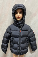 Save the Duck Down Alternative Detach Hood puffer ski jacket Black size 8 NWT