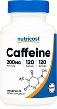 Nutricost Caffeine 200mg Pills, 120 Capsules, 120 Servings