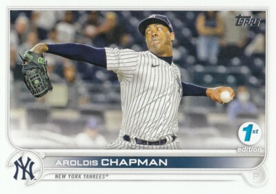 AROLDIS CHAPMAN TOPPS FIRST 1ST EDITION BASE NEW YORK YANKEES #142 2022 22