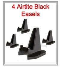 4 AirTite Acrylic Plastic Black Stand Easels Coin Slabs Cards Display Holders