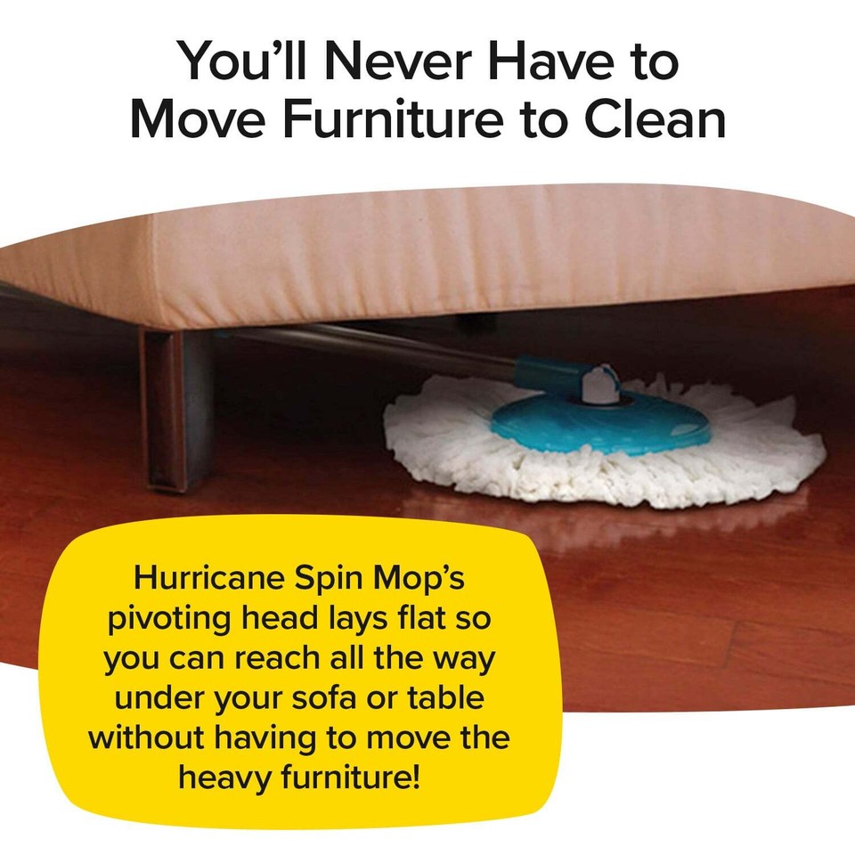 Hurricane Spin Mop Home Cleaning System by BulbHead, Floor Mop with