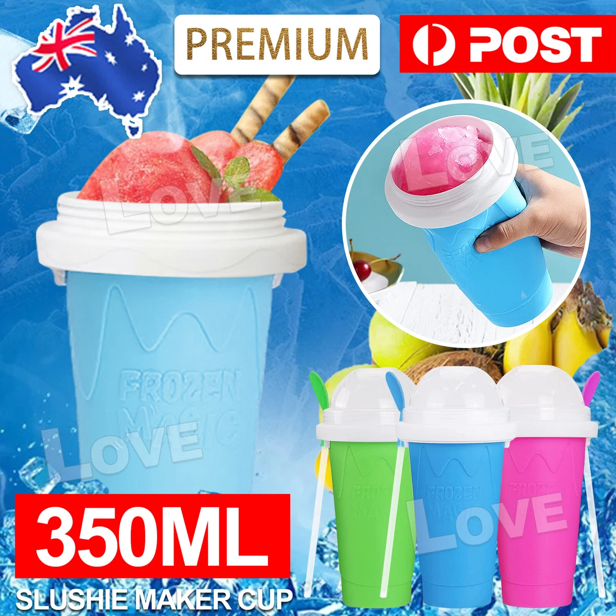 Slushie Maker Cup Quick Freeze Magic Squeeze Cup Ice Cream Maker