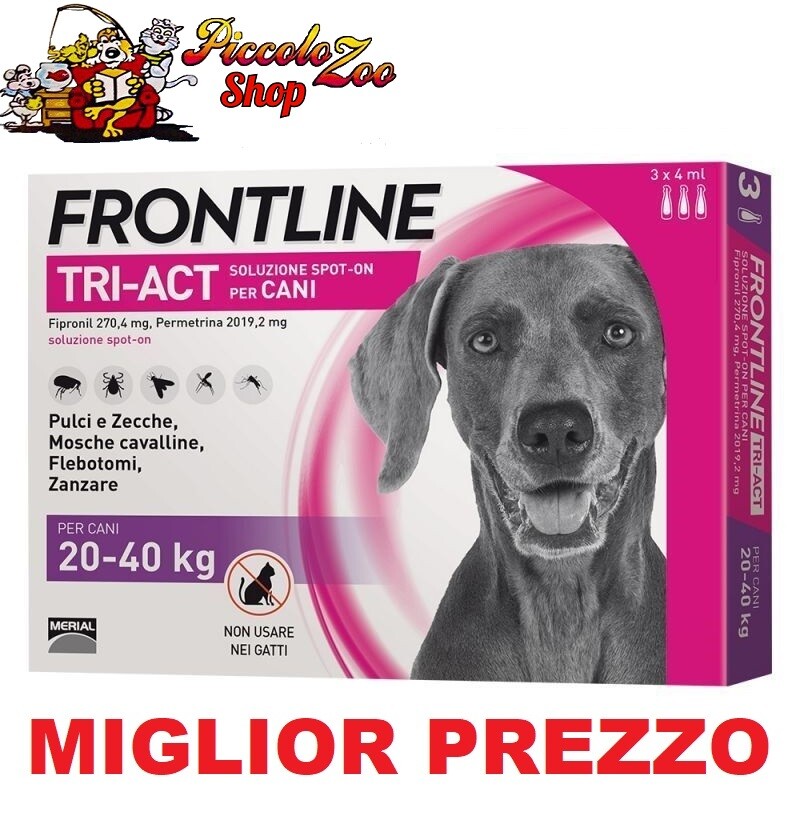 Frontline TRI-ACT 3 pipette per cani di 20-40 kg antiparassitario SCAD 2025...