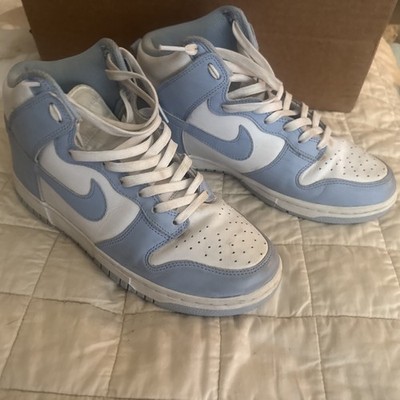 Nike Dunk High Aluminum Women's Size 9 Light Blue White DD1869-107