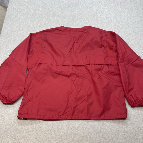 Vintage Rawlings Warmup Jacket Mens L Red Windbreaker Pullover Nylon Vented - Picture 10 of 12