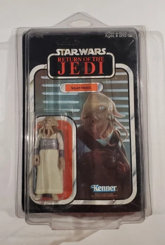 Vintage 1983 Star Wars ROTJ SQUID HEAD Figure 77 Back Carded Unpunched