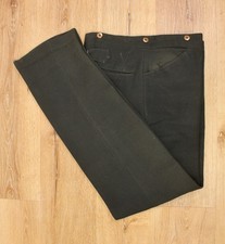 Men's VTG Early 1900s Buckleback Dark Green Pants Sz 32x33 Edwardian Wool