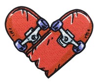 Patch Zum AufbüGeln - Skateboard Herz | Skater AufnäHer Liebe Flicken, AufbüGler
