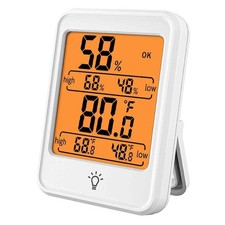 Digital LCD Thermometer Hygrometer Indoor Room Humidity Meter Magnetic Backlit