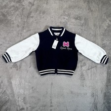 Baby Gap Disney Minnie Mouse Girls Varsity Bomber Jacket Size 2 Years