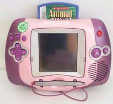 LeapFrog Leapster Learning Game System Handheld Console Purple Pink #20209 Works