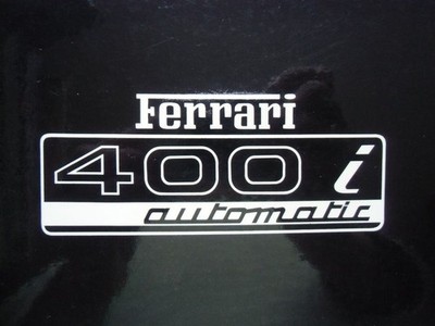 Ferrari 400 i automatic N. 202/81 Printed in Italy 4M/2/81