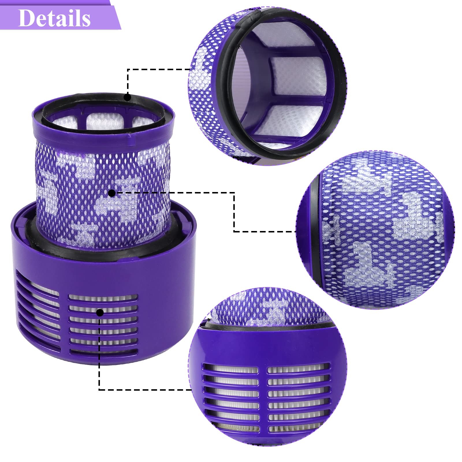 HEPA Filter Replacements for Dyson Cyclone V10 Animal V10 Absolute SV12 V10 T...