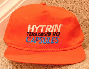 NEW!  Men's HYTRIN "Terazosin HCI" Baseball Cap, Orange!