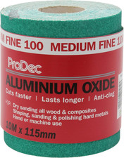 Schleifpapier Rolle 10m Körnung 100 Aluminiumoxid Holzschleifen Wand 11x85c