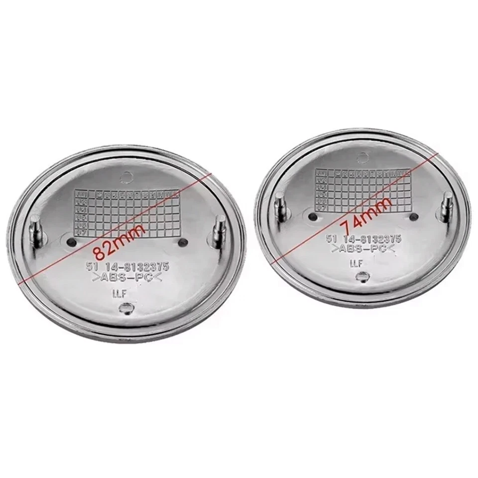 2PCS Front Hood & Rear Trunk (82mm + 74mm) For BMW 51148132375 Badge Emblem - Image 3 of 4