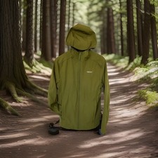 Raintex Herren Jacke Softshell - mit Kapuze - innen Fleece - moosgrün- Gr. S