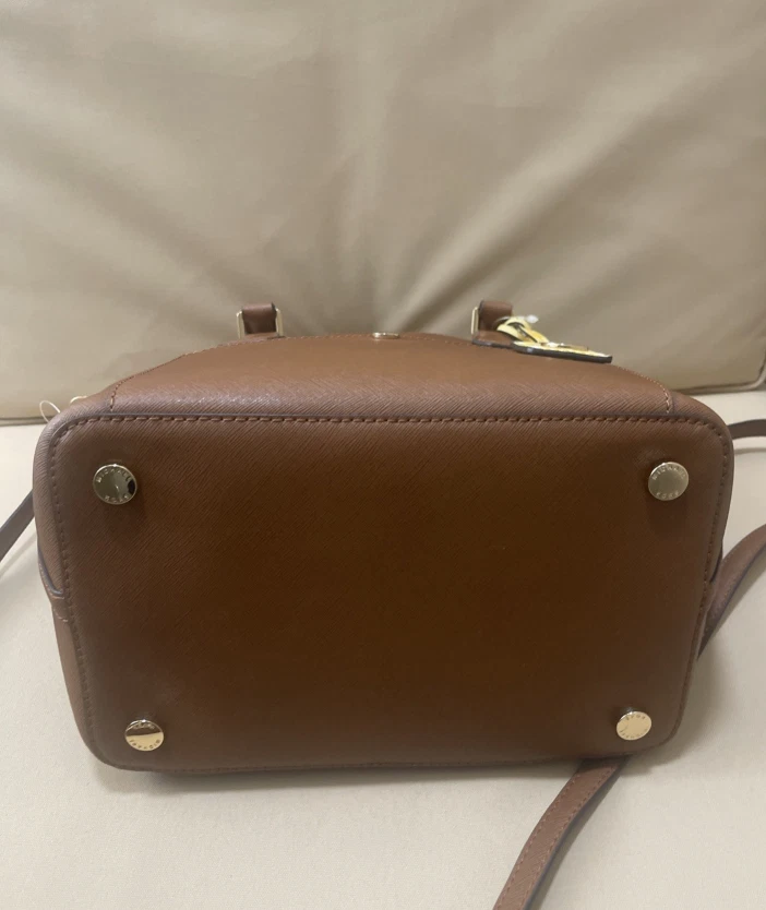 NUEVO CON ETIQUETAS MICHAEL KORS Greenwich Bolso Grande de Cuero - Equipaje Marrón Foto 4 de 4
